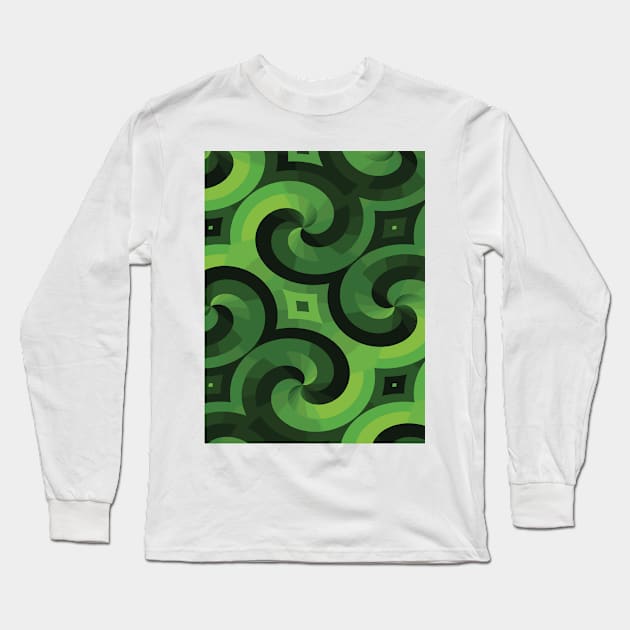 GREEN WALLPAPER Pop Art Long Sleeve T-Shirt by BruceALMIGHTY Baker